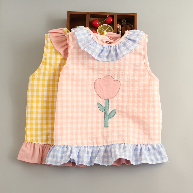 郁金香女宝宝无袖罩衣儿童洋气公主围裙纯棉婴儿辅食防水吃饭围兜,淘宝优惠券,粉丝福利购,淘宝优惠卷
