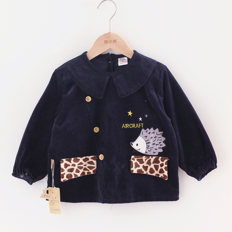 Baby autumn and winter corduroy anti-fouling blouse for boys and girls
