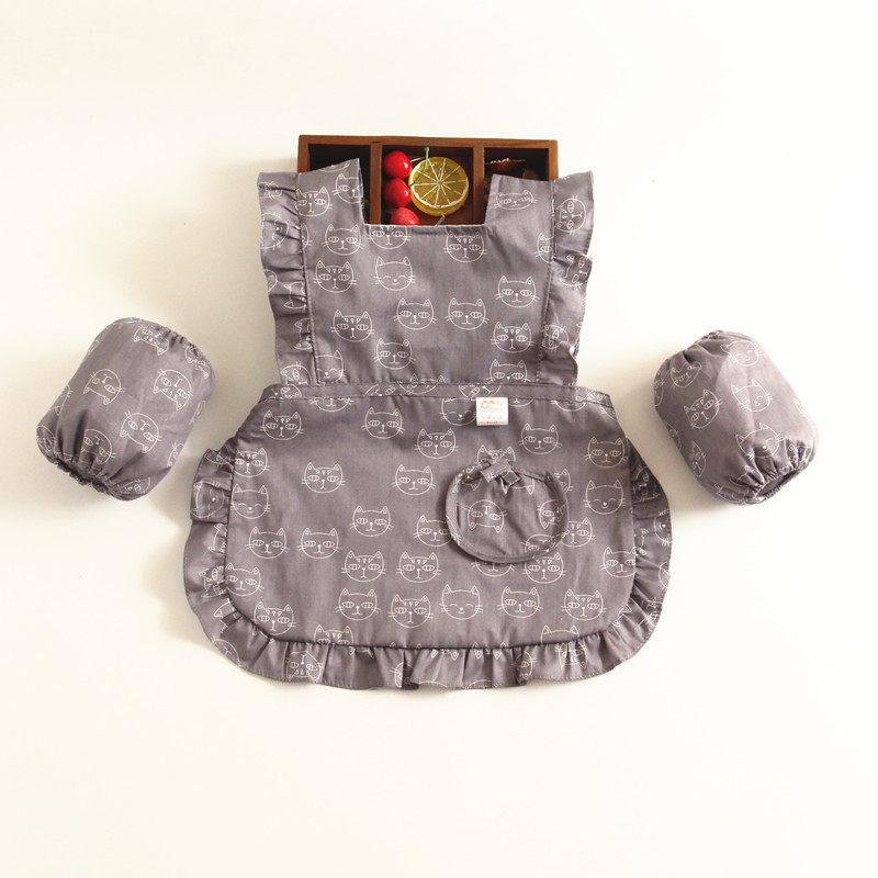 花猫小兔宝宝罩衣防水儿童围裙外穿纯棉无袖新款婴儿吃饭小孩围兜,淘宝优惠券,粉丝福利购,淘宝优惠卷