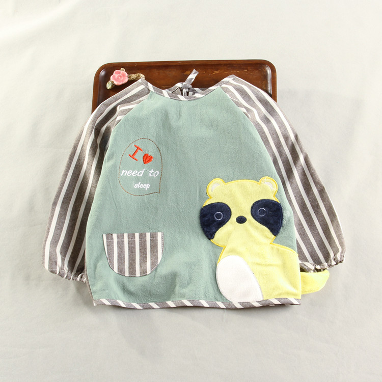 儿童纯棉反穿衣宝宝罩衣条纹倒褂卡通防污防水幼儿园防脏小孩围兜,淘宝优惠券,粉丝福利购,淘宝优惠卷