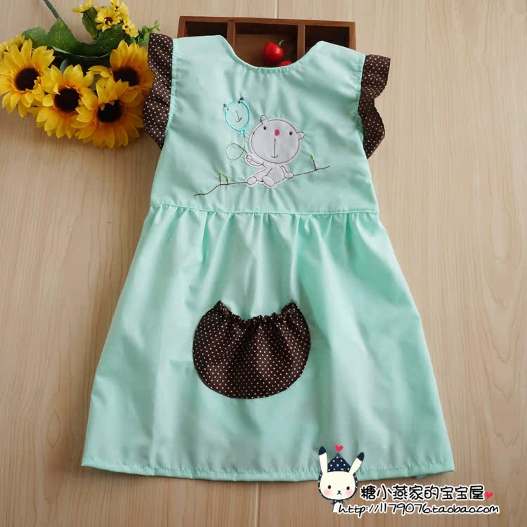 Baby smock children's sleeveless waterproof apron