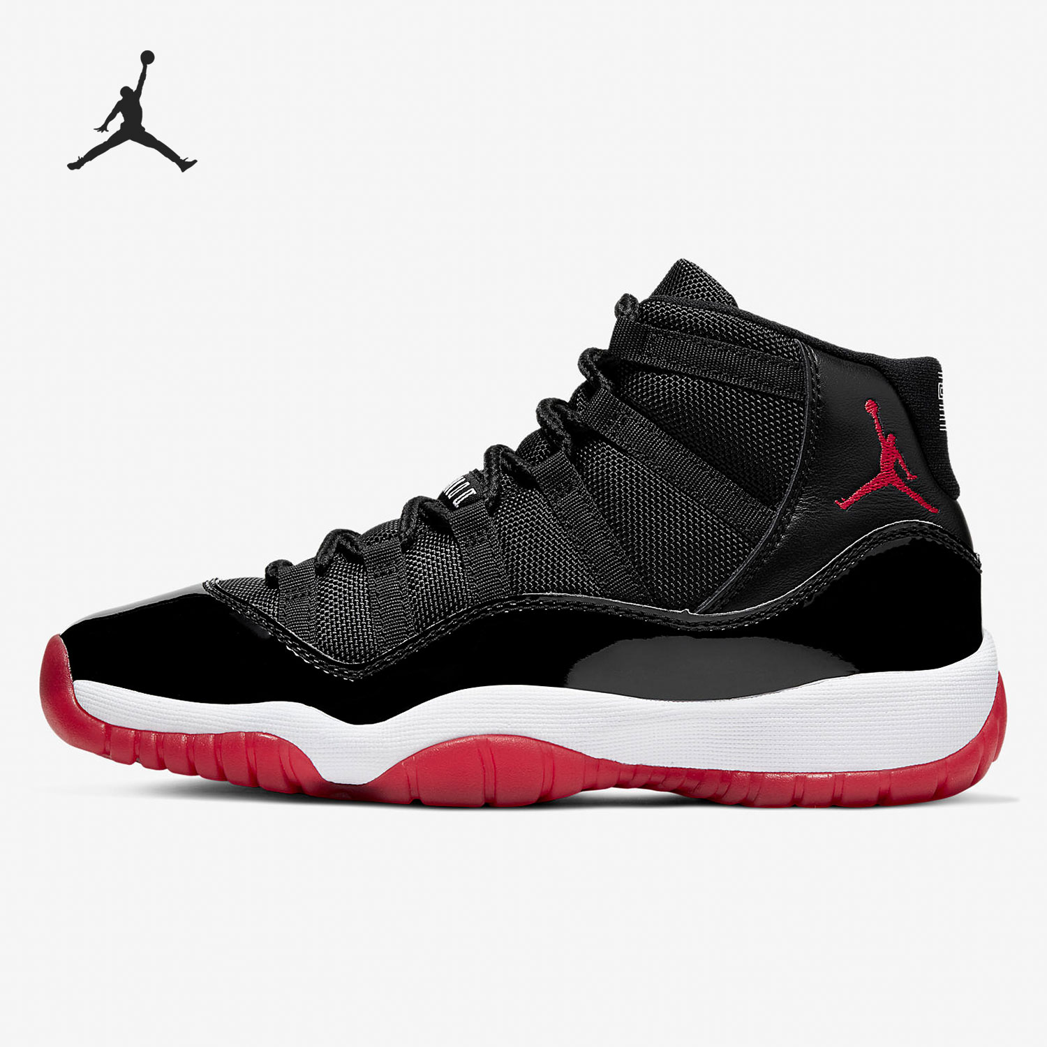 Nike/耐克正品 Air Jordan 11 Bred AJ11 大童篮球鞋 378038-061 - 图0