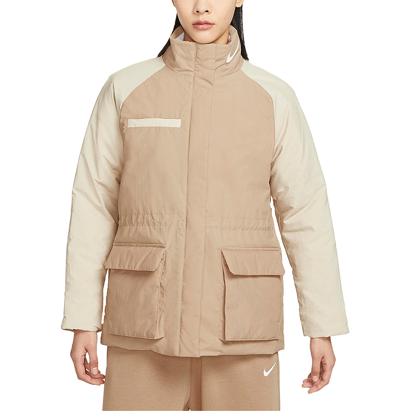 Nike/耐克正品冬季新款保暖女子运动休闲加厚保暖棉服DQ6851-200 - 图3