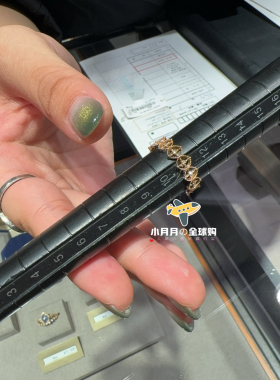 小月月代购 日本Agete蔷薇叶子镂空戒指10k钻石材质