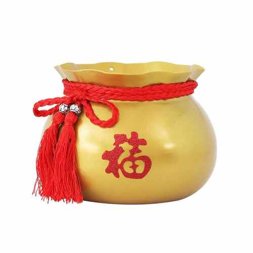 春节元宵喜庆福字福桶抱抱桶发财果红果插花桶摆件客厅麦穗干花桶 - 图3