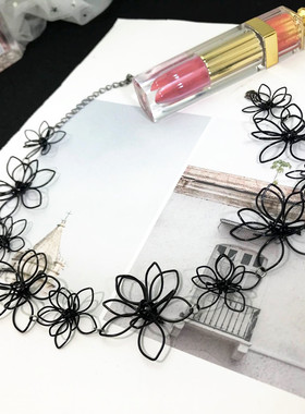 花朵锁骨链女choker脖子饰品日韩