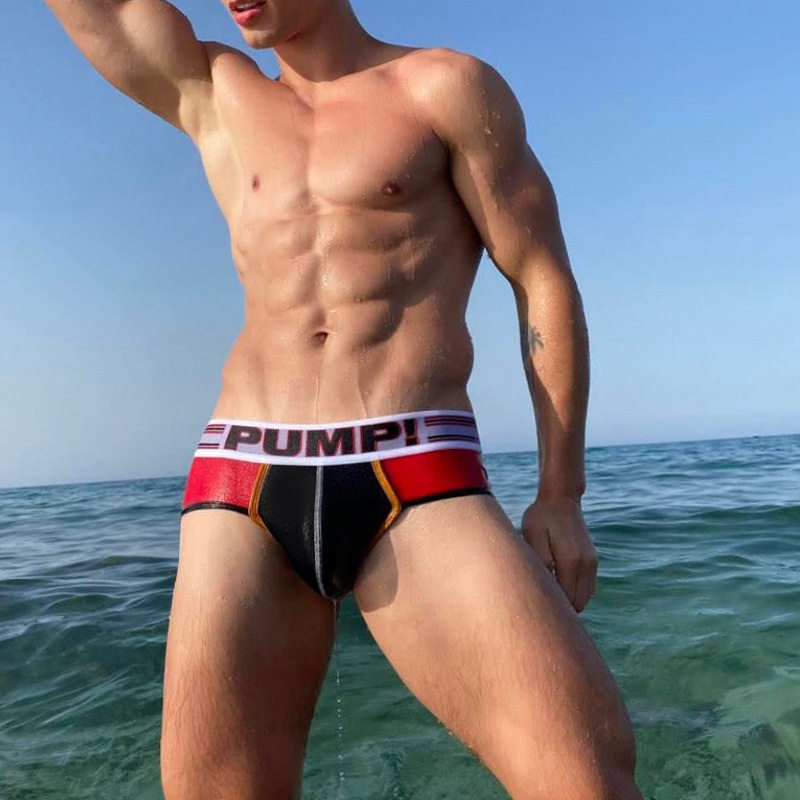 撞色拼接男士三角裤激凸囊袋性感低腰三角裤衩短裤MP222,淘宝优惠券,粉丝福利购,淘宝优惠卷