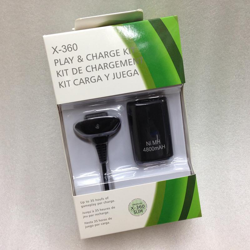 XBOX360无线手柄电池包 充电电池 充电线XBOX 360手柄数据 连接线 - 图1