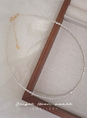 手工高亮野生小米巴洛克baby珍珠锁骨链