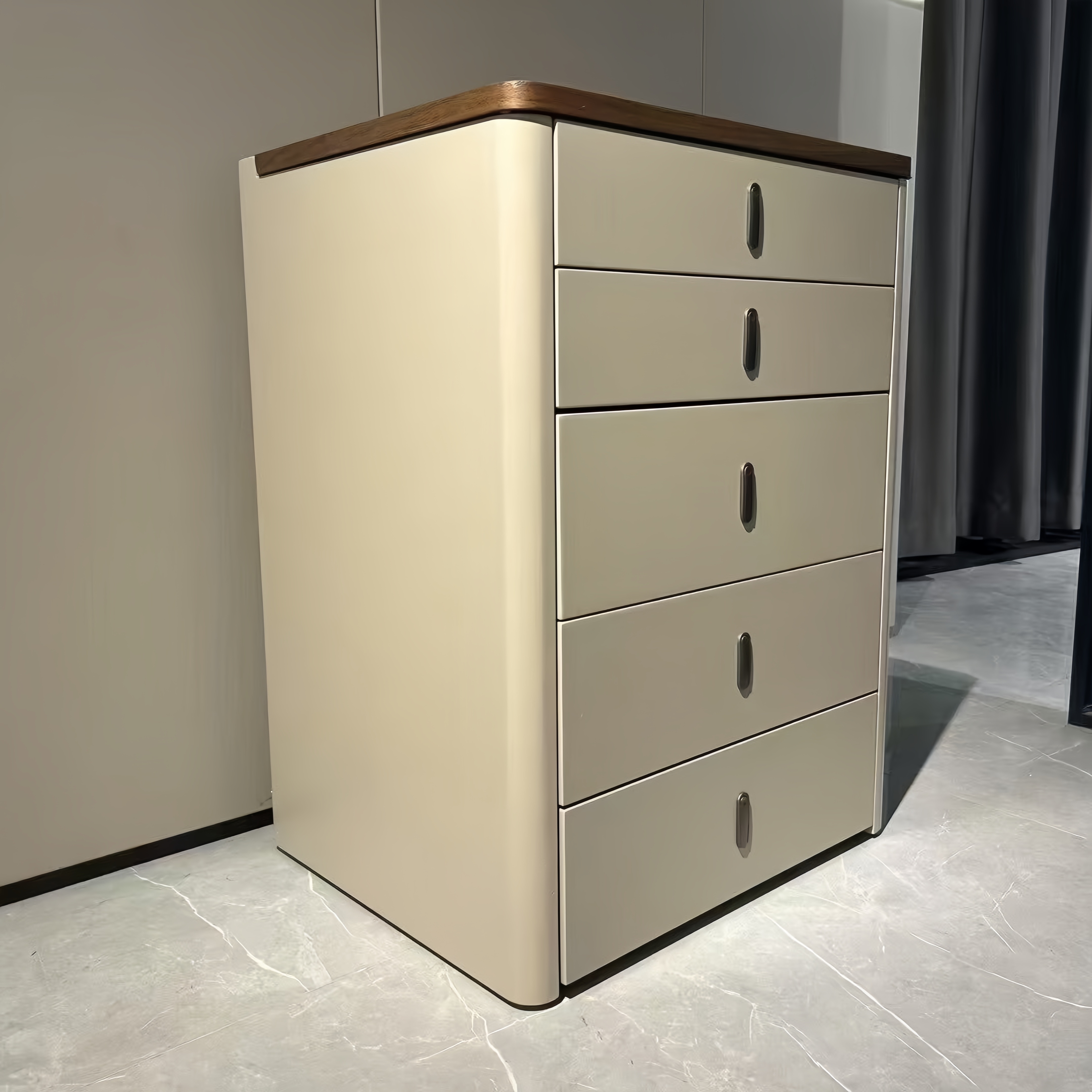 XD095意式极简多功能梳妆台轻奢卧室收纳化妆桌小户型斗柜妆台凳 - 图2