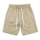 Japanese retro split line spliced cotton cargo shorts