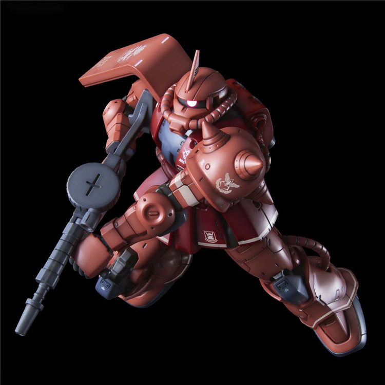 万代拼装模型 HG GTO 024夏亚专用扎古红色彗星红扎古_虎窝淘