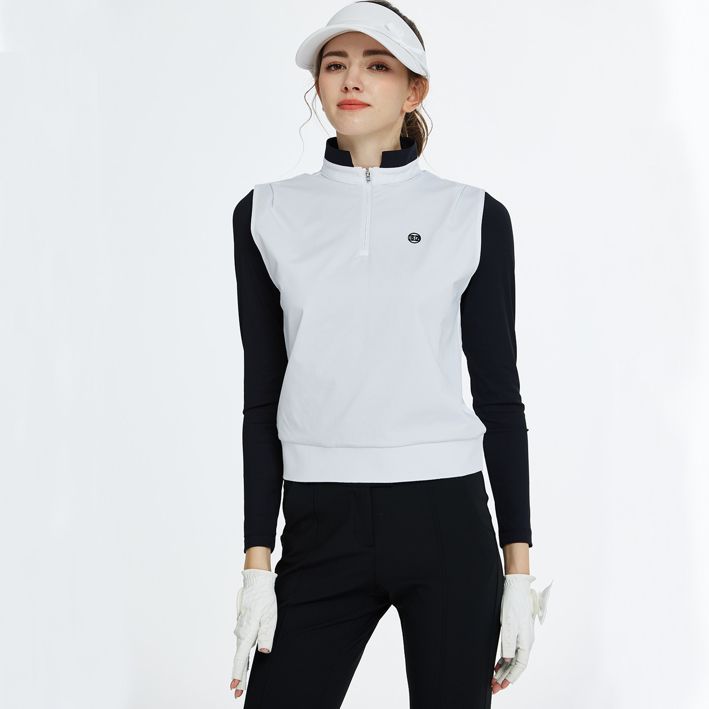 BG新款高尔夫球衣服女上衣长袖T恤秋速干透气立领女士假两件套衫,淘宝优惠券,粉丝福利购,淘宝优惠卷