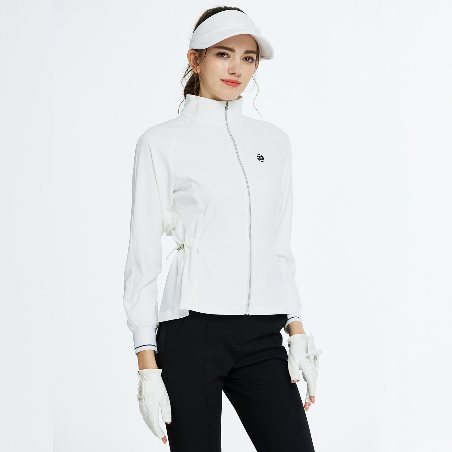 BG新款高尔夫外套女上衣秋冬高领薄款防风防泼水拉绳女士长袖风衣,淘宝优惠券,粉丝福利购,淘宝优惠卷