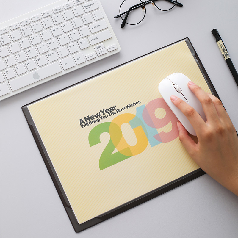 2019年新款年历文艺大班台垫办公桌面台历垫