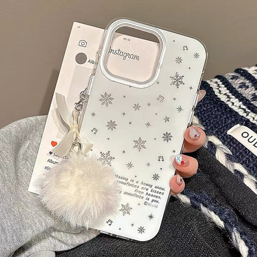 ins简约雪花适用OPPO Reno9/13手机壳14/10/11小众FindX8s/6/7/15新款12PRO硅胶A93S防摔A58X大孔A6全包A72女 - 图3