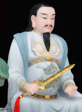 真武大帝汉白玉神像北极玄武大帝武当祖师爷玄天上帝摆件新品