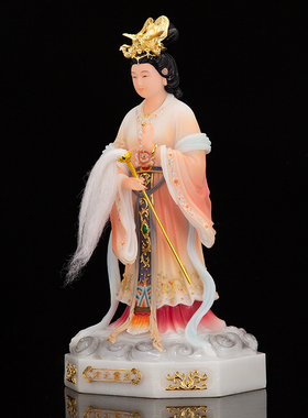 泰山娘娘圣母居家碧霞元君汉白玉
