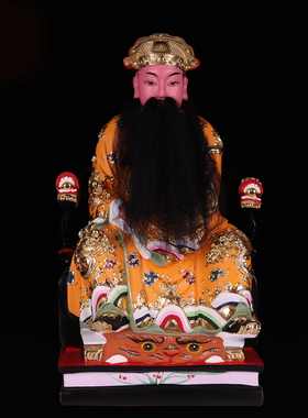 12/16寸三山国王独山明山巾山三山神王公老爷树脂神像摆件新品