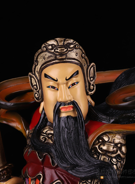 玄天上帝神像真武大帝玄武祖师爷纯铜彩绘神像摆件新品