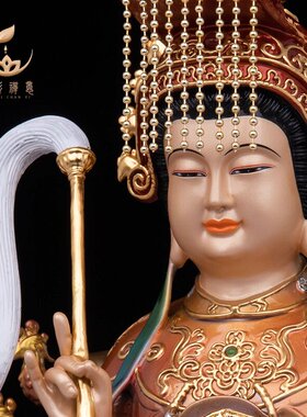 纯铜地母娘娘神像家用玄关九龙地母娘娘后土娘娘地母娘娘供奉摆件