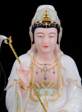 慈航神像仙姑真人大士汉白玉