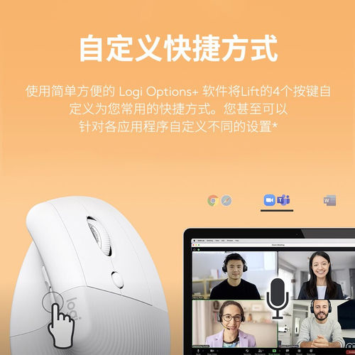 罗技Lift  Vertical无线蓝牙双模鼠标垂直人体工学防鼠标手 - 图0