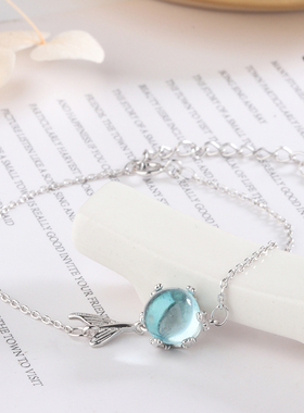 纯银时尚风眼泪百搭手链