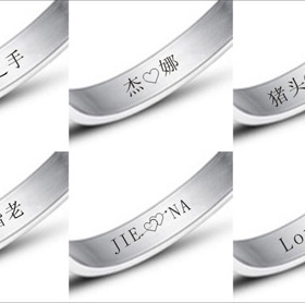 蓝色纯银手镯时尚风情人节礼物