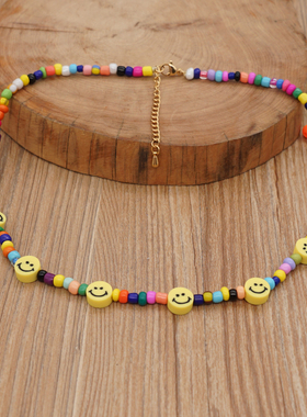 kst玻璃米珠女高颜值项链