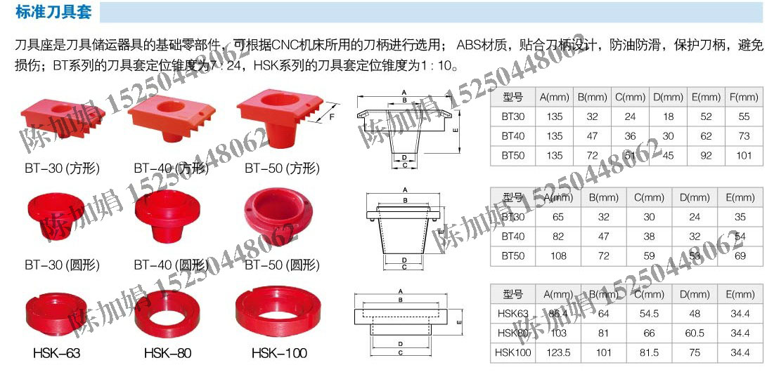 sure BT40圆形方形塑料刀套BT30刀座 BT50刀柄座 BT60刀柄 - 图1