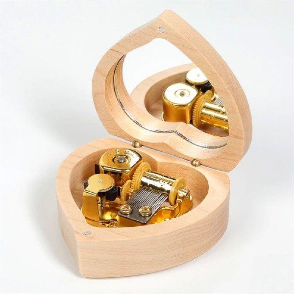 New Wooden Music Box Swan Lake High-grade Sankyo Movement Mu - 图2