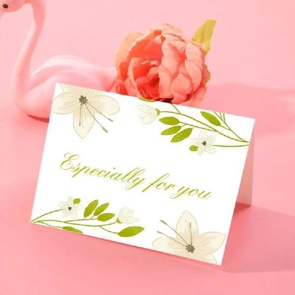 100pcs DIY Decoration English Greeting Card Thank You Handwr-图2