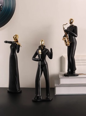 北欧简约抽象音乐舞蹈雕塑人物摆件民宿酒店婚庆公寓别墅装饰品