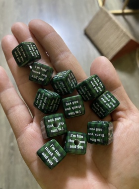 新款冬绿格磨砂亮面diy直孔方块珠手机包链钥匙扣亚克力流行配件