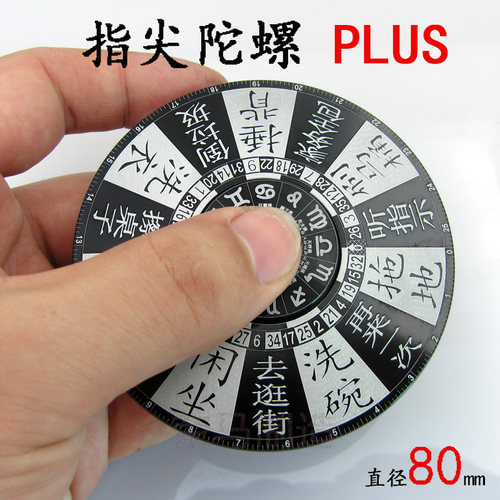指尖陀螺快乐做家务好运气金属数字转盘无聊减压玩具高顺滑人气款 - 图0