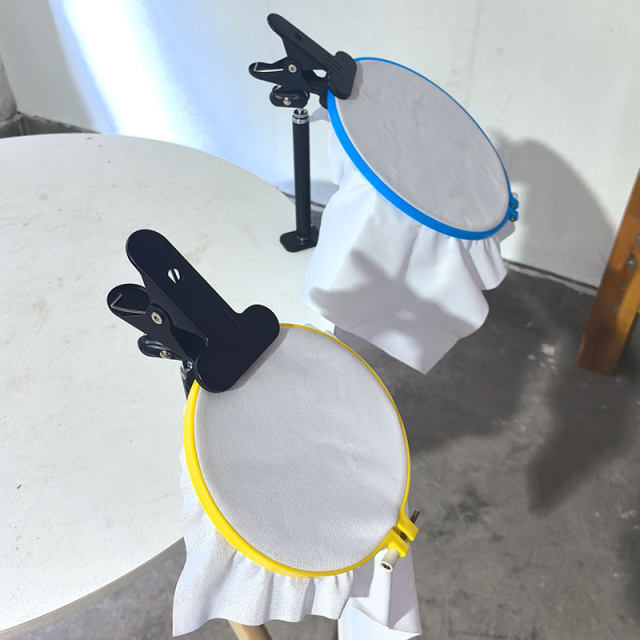 Desktop metal embroidery frame fixed clip handmade diy embroidery tools cross stitch tableside large embroidery stretcher bracket