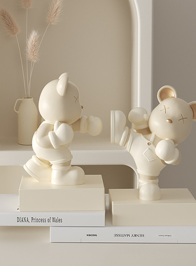 奶油风客厅书房电视酒柜树脂摆件