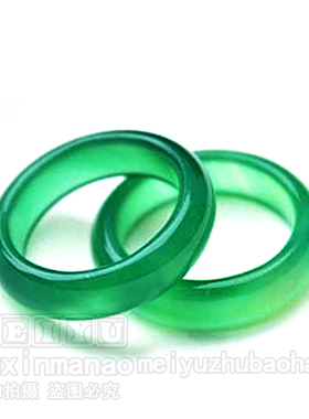 正品纯天然玛瑙戒指圈中号红色