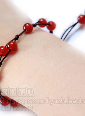 原创红色玛瑙本命年唯美风首饰品