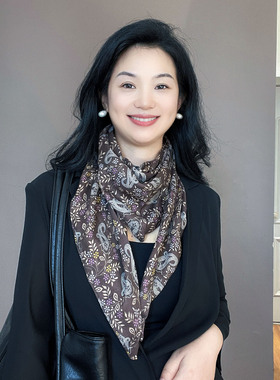 高级感！咖啡色腰果棉麻围巾女三角巾春秋冬韩系护颈围脖气质披肩