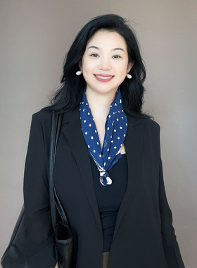蓝色波点真丝丝巾女100%桑蚕丝乔其纱系脖高级感方巾护颈装饰围巾