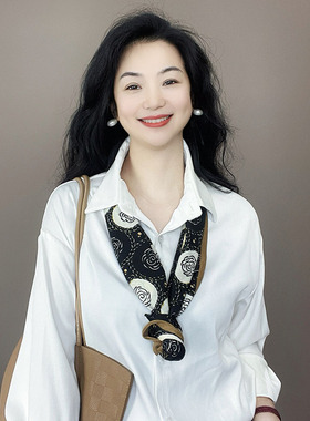 精致优雅！黑色双层棉麻围巾女春秋季轻薄护颈装饰长条小围脖丝巾