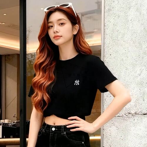 韩国MLB专柜26春夏新款基础款刺绣小标百搭短袖T恤潮3ATSB0163 - 图0