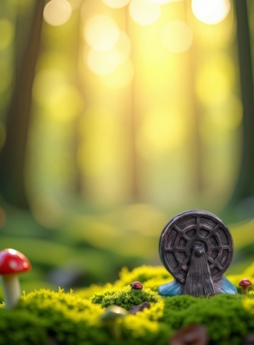 苔藓微景观摆件怀旧版迷你水车