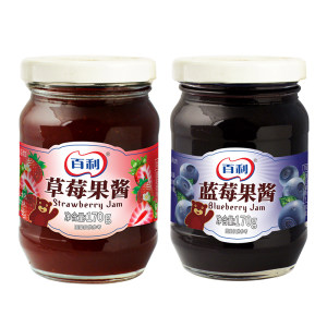 百利蓝莓酱草莓果酱涂抹面包土司酱奶茶圣代蛋糕夹心馅料烘焙原料