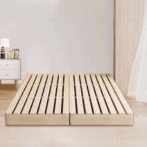 No headboard breathable damp-proof platoon skeleton solid wood tatami bed frame rental house day style short bed folk and wind terrace bed