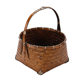Retro bamboo weaving handbasket tea set fruit storage basket