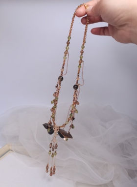 一梦星河/原创设计复古美拉德设计森林精灵流苏项链国风重工项链