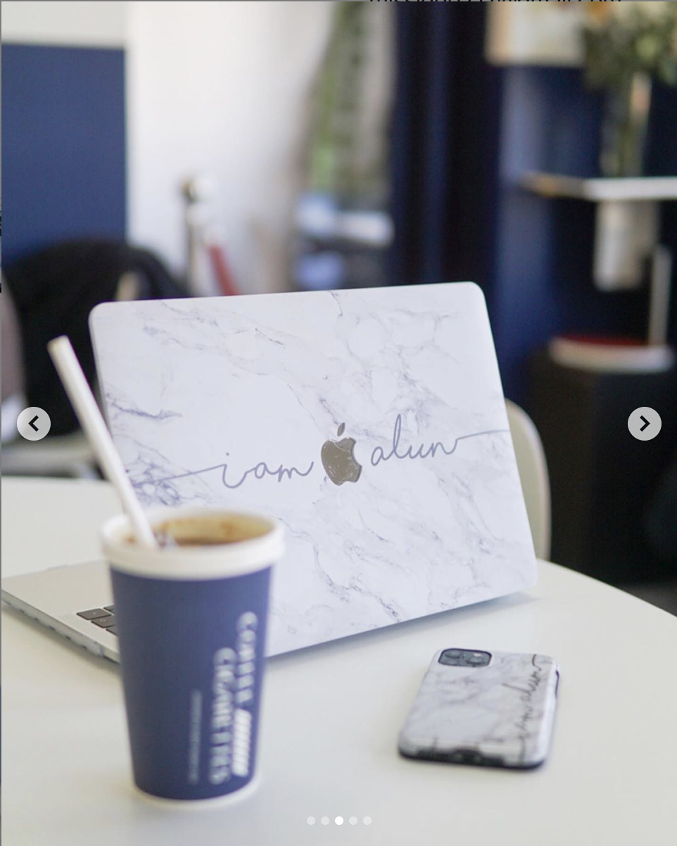 APEEL STUDIO 白色大理石定制适用苹果笔记本保护壳Macbook14Pro